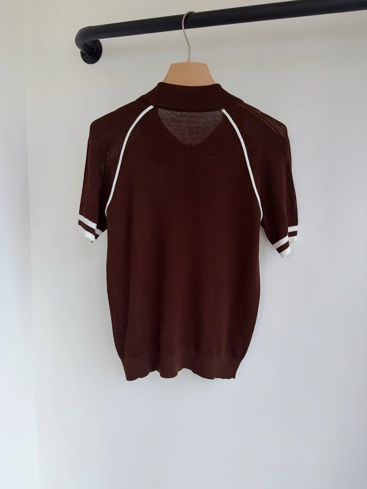 High Quality Spring And Summer Women's Casual Fashion Embroidery Letters Patchwork Slim Knitting Polo Top JQ085