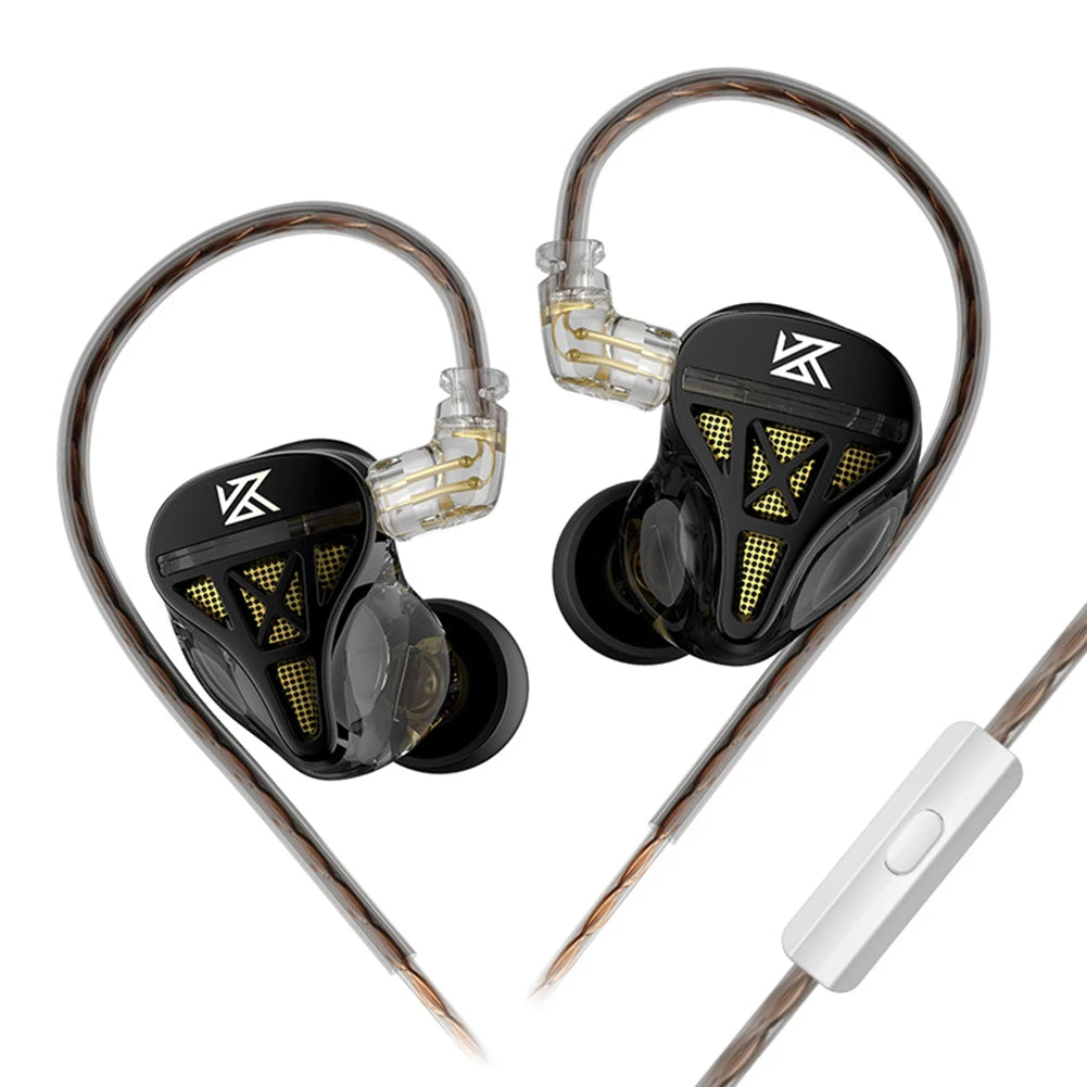 KZ-DQS Wired Earphone 3.5mm Plug Professional In Ear Monitor Headphones Noise Cancelling Bass Earbuds for Sports Game Music