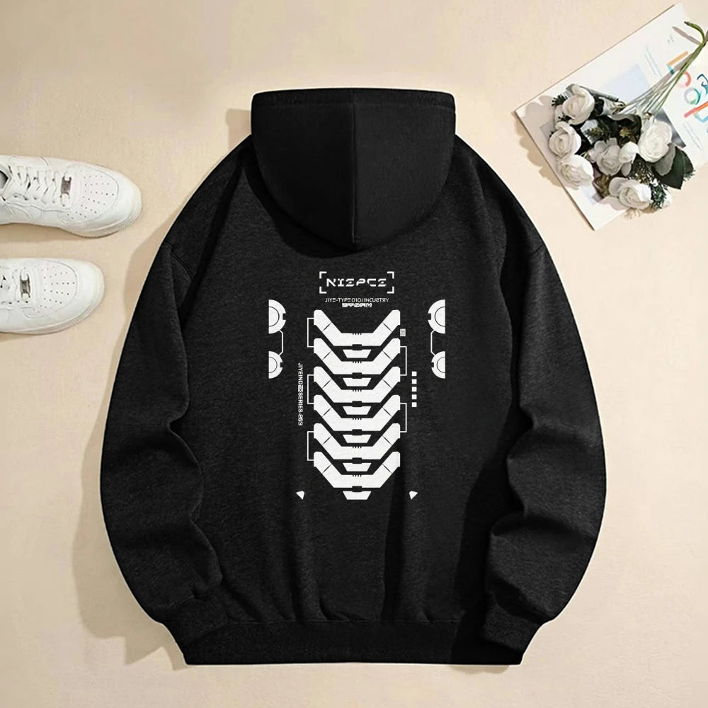 Niepce Graphic Sweatshirt JY04 Cyberpunk Hoodie, Graphic Hoodies High Quality Printed, Street Wearing For Men Cool Style