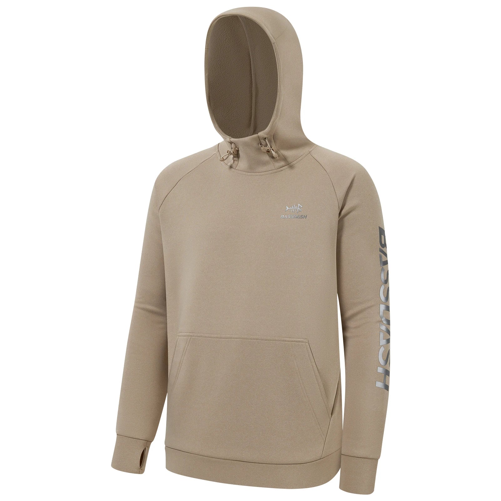 BASSDASH Men’s Fleece Lined Fishing Hoodies Water Resistant Performance Pullover Sweatshirts Stretchy Hunting Workout Sweatshirt