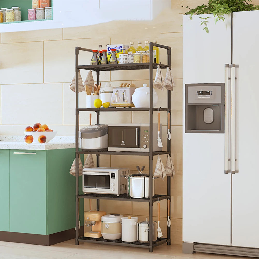 5 Tier Storage Shelves Heavy Duty Storage Shelf 66 Lbs Capacity Standing Shelf for Kitchen Pantry Closet Bathroom Laundry Garage