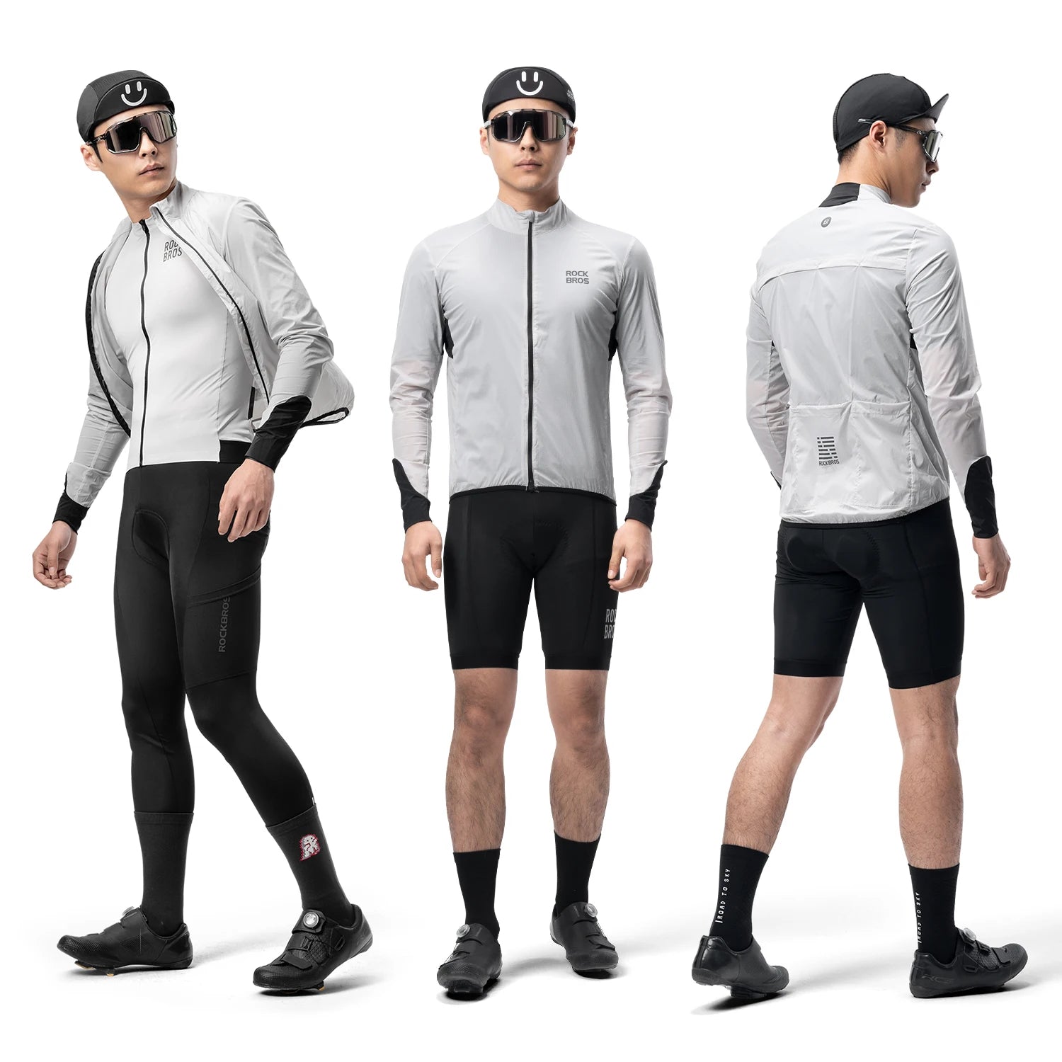 ROCKBROS Spring Summer Cycling Jacket Lightweight Breathable Windproof Long Sleeve Windbreak Jersey Coat Men Cycling Clothing