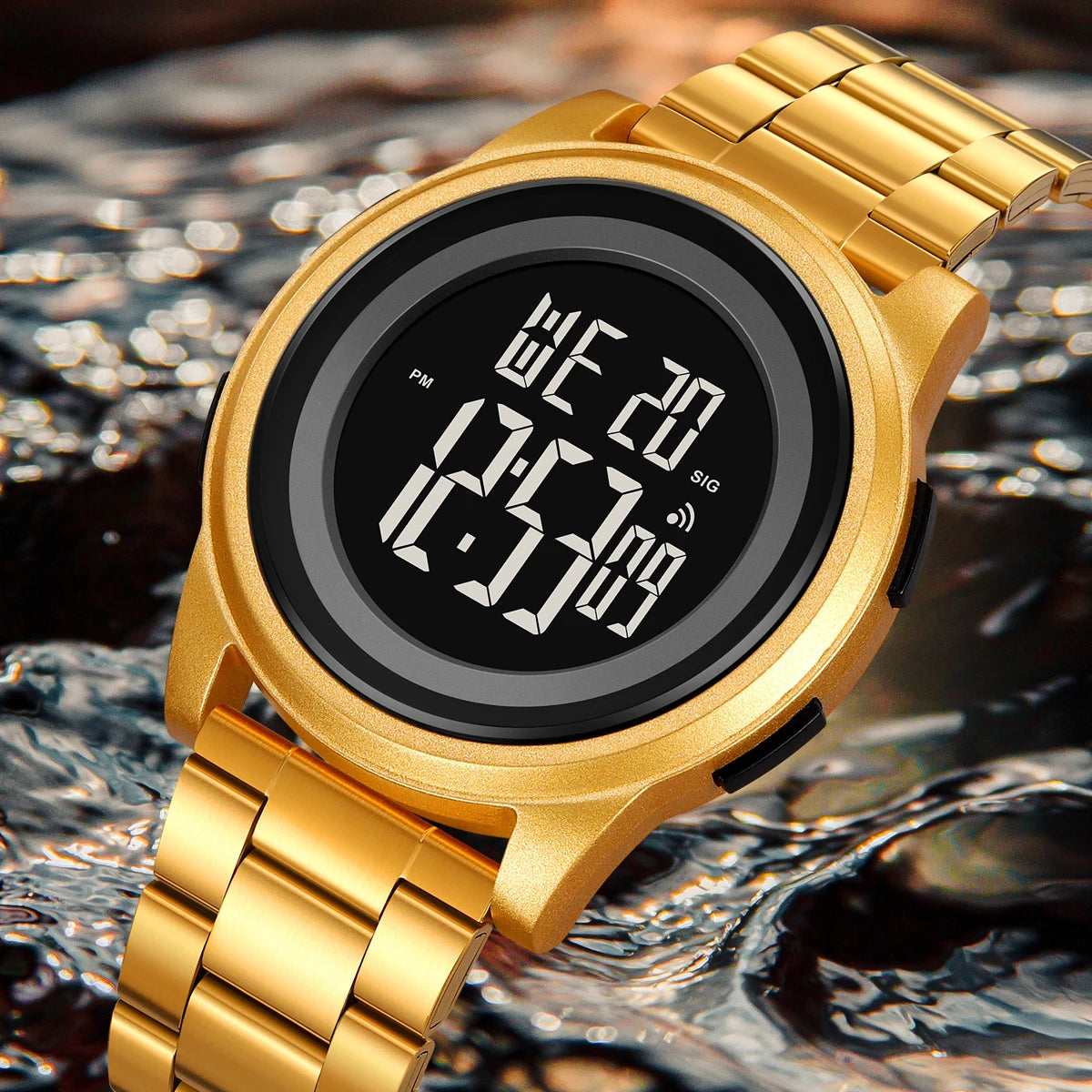 SKMEI Simple Wristwatches For Men Women Waterproof Sport Digital Stainless Steel Watch Business Electronic Watches Reloj Hombre
