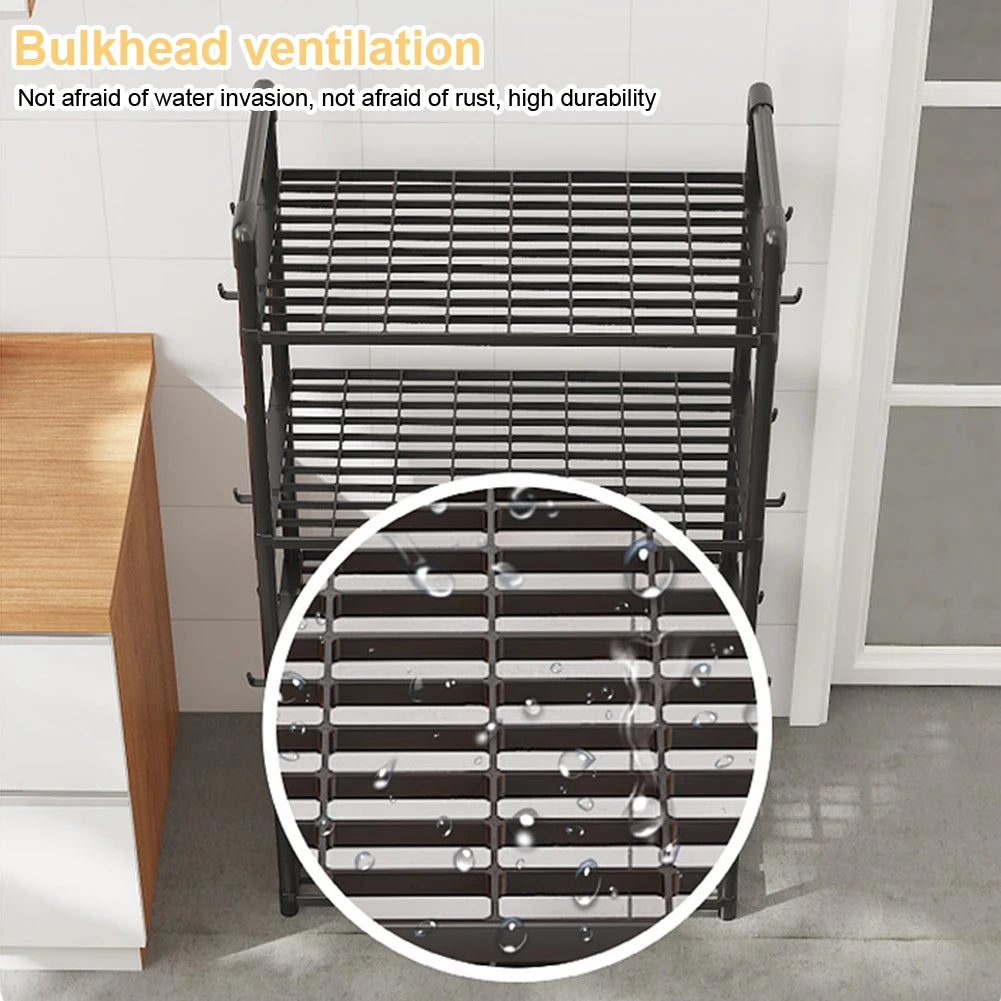 5 Tier Storage Shelves Heavy Duty Storage Shelf 66 Lbs Capacity Standing Shelf for Kitchen Pantry Closet Bathroom Laundry Garage