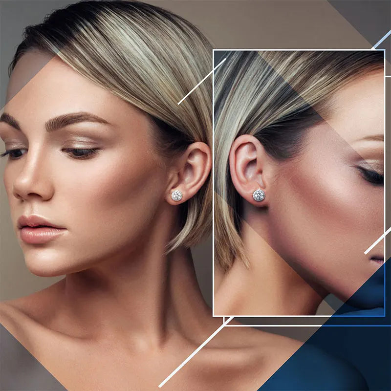 TUHE Unisex VVS1 Moissanite Women Earrings 925 Silver Fine Jewelry Earings 3MM/4MM/5MM 925 Silver Fashion Earrings Women Gift