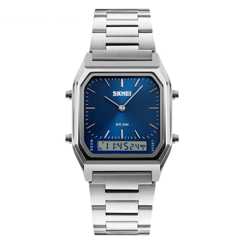 SKMEI Fashion Digital Electronics Watches Dual Time Quartz Watch For Men Women Student 3Time Waterproof Chronograph Wristwatches
