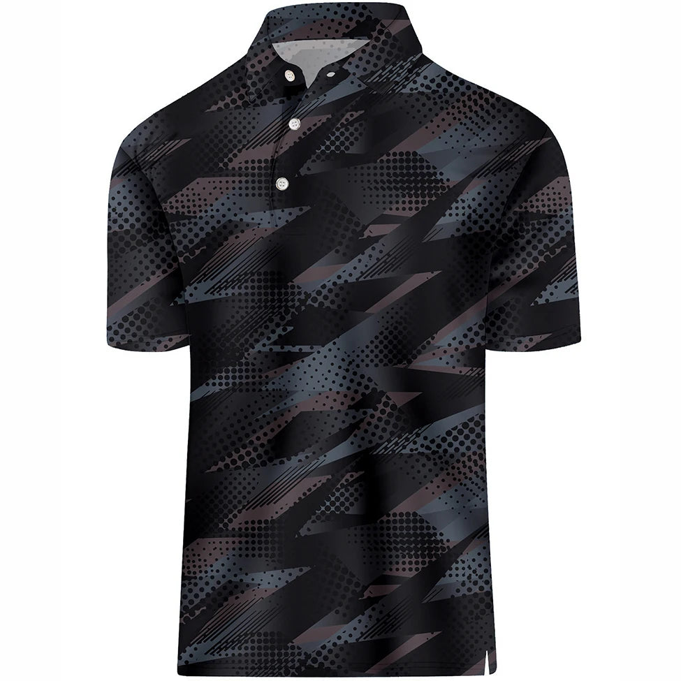 Men's Golf Shirt Hawaii Golf Polo Shirt Tennis Sports T-shirt Soft Breathable Elastic Fabric Short Sleeve