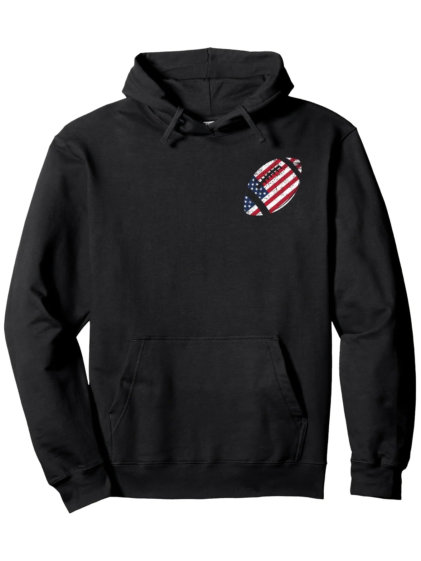Football American Flag Men Women Vintage Football Flag Pullover Hoodie