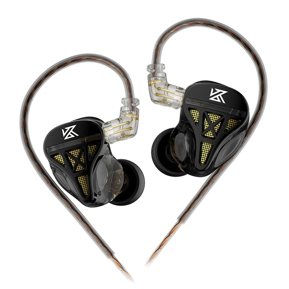 KZ-DQS Wired Earphone 3.5mm Plug Professional In Ear Monitor Headphones Noise Cancelling Bass Earbuds for Sports Game Music