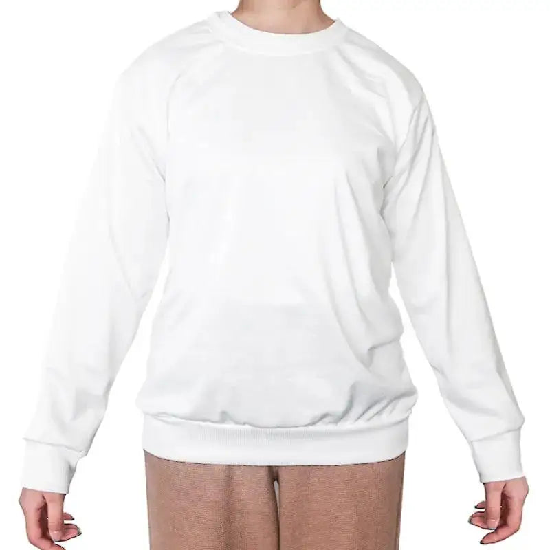 5pcs L USA Sizes 100% Polyester Sublimation Blank White Hoodies Sweatshirt for Heat Press Printing He