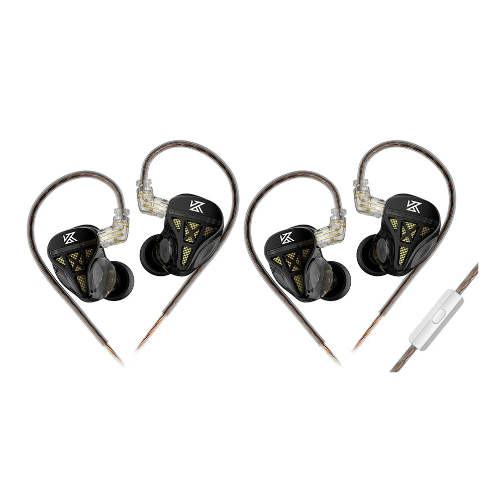 KZ-DQS Wired Earphone 3.5mm Plug Professional In Ear Monitor Headphones Noise Cancelling Bass Earbuds for Sports Game Music