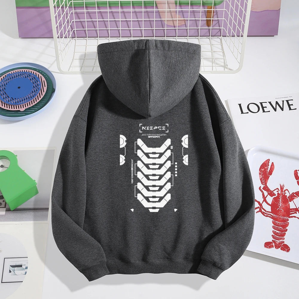 Niepce Graphic Sweatshirt JY04 Cyberpunk Hoodie, Graphic Hoodies High Quality Printed, Street Wearing For Men Cool Style
