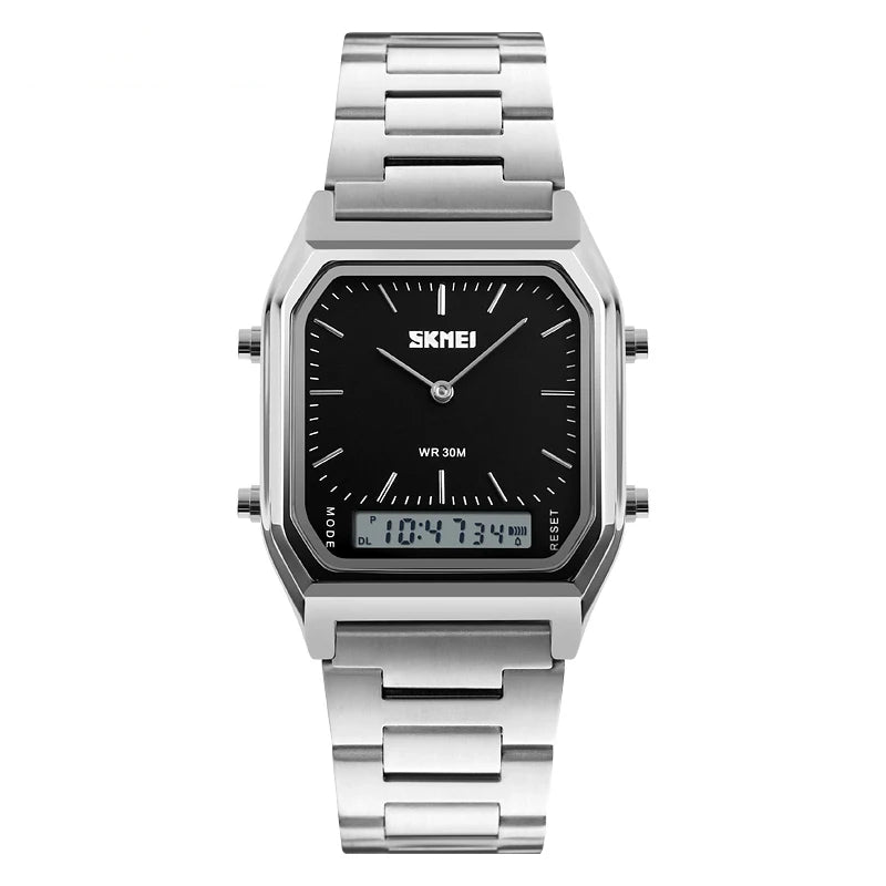 SKMEI Fashion Digital Electronics Watches Dual Time Quartz Watch For Men Women Student 3Time Waterproof Chronograph Wristwatches