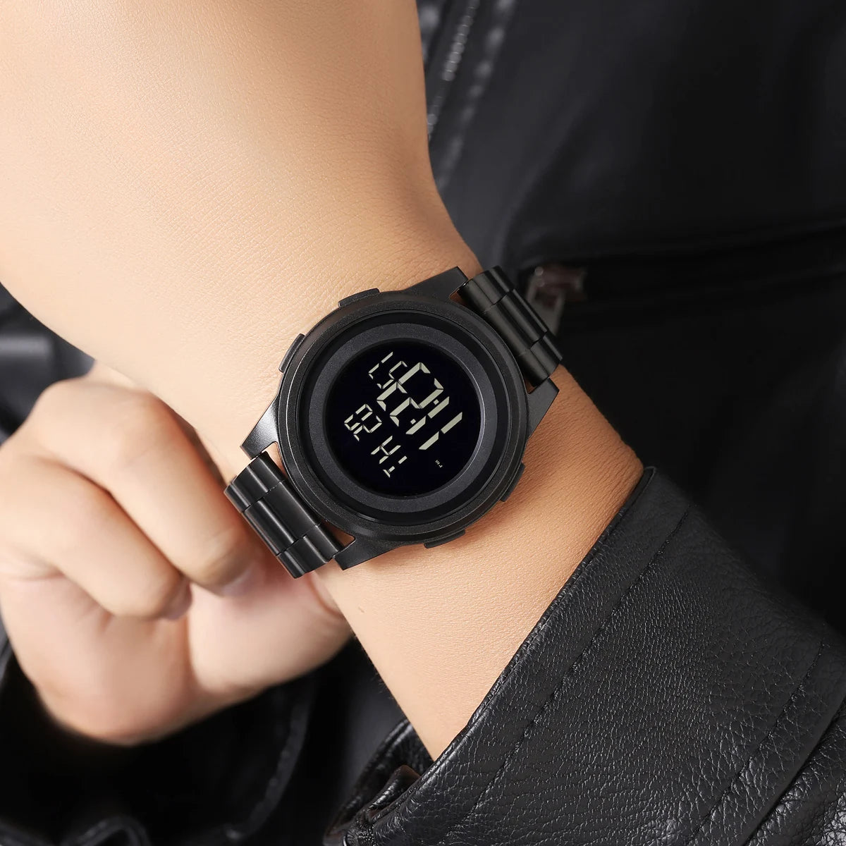 SKMEI Simple Wristwatches For Men Women Waterproof Sport Digital Stainless Steel Watch Business Electronic Watches Reloj Hombre