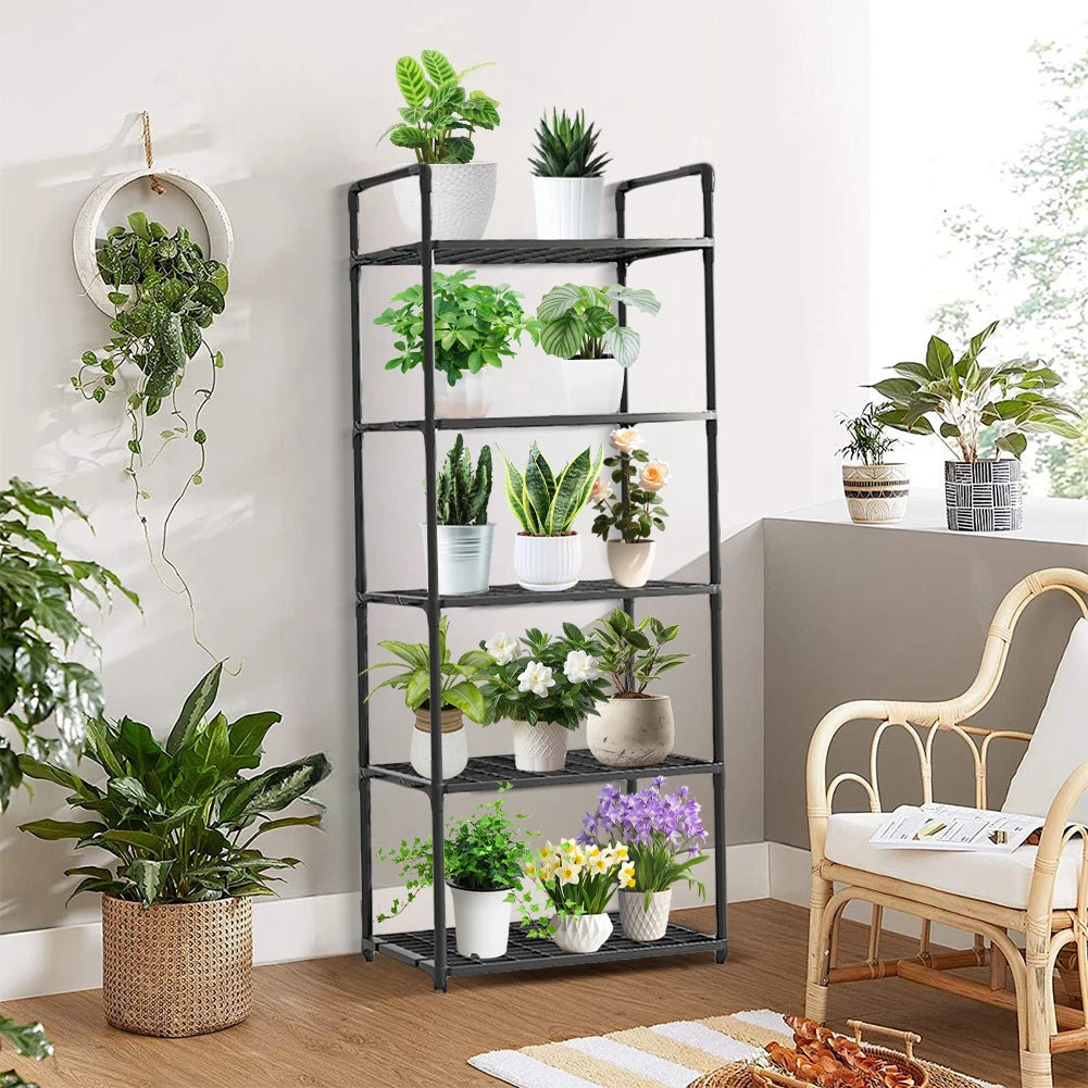 5 Tier Storage Shelves Heavy Duty Storage Shelf 66 Lbs Capacity Standing Shelf for Kitchen Pantry Closet Bathroom Laundry Garage