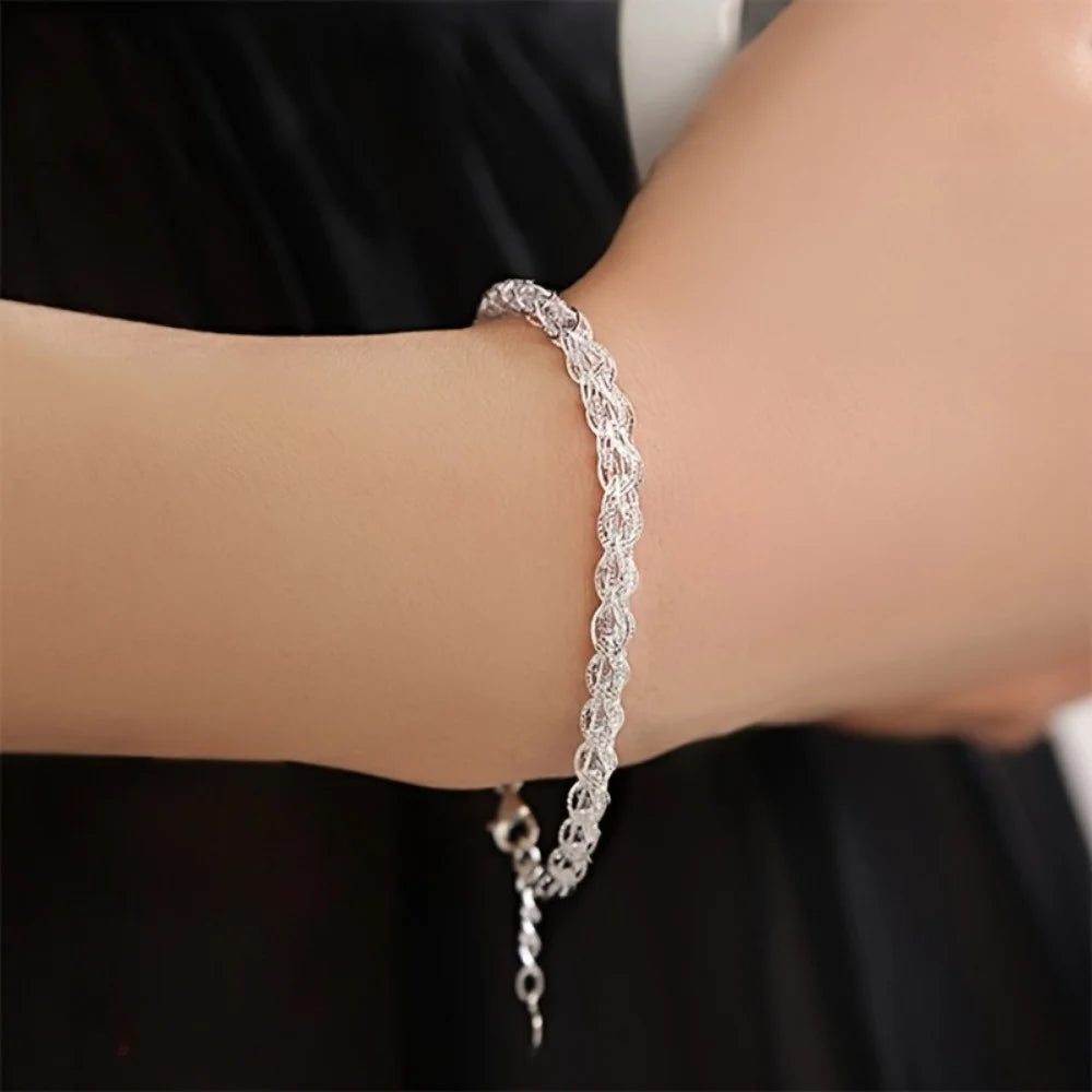 1pc Phoenix Tail Silver Bracelet – Minimalist Elegant Jewelry for Women (Casual & Gift Occasions)