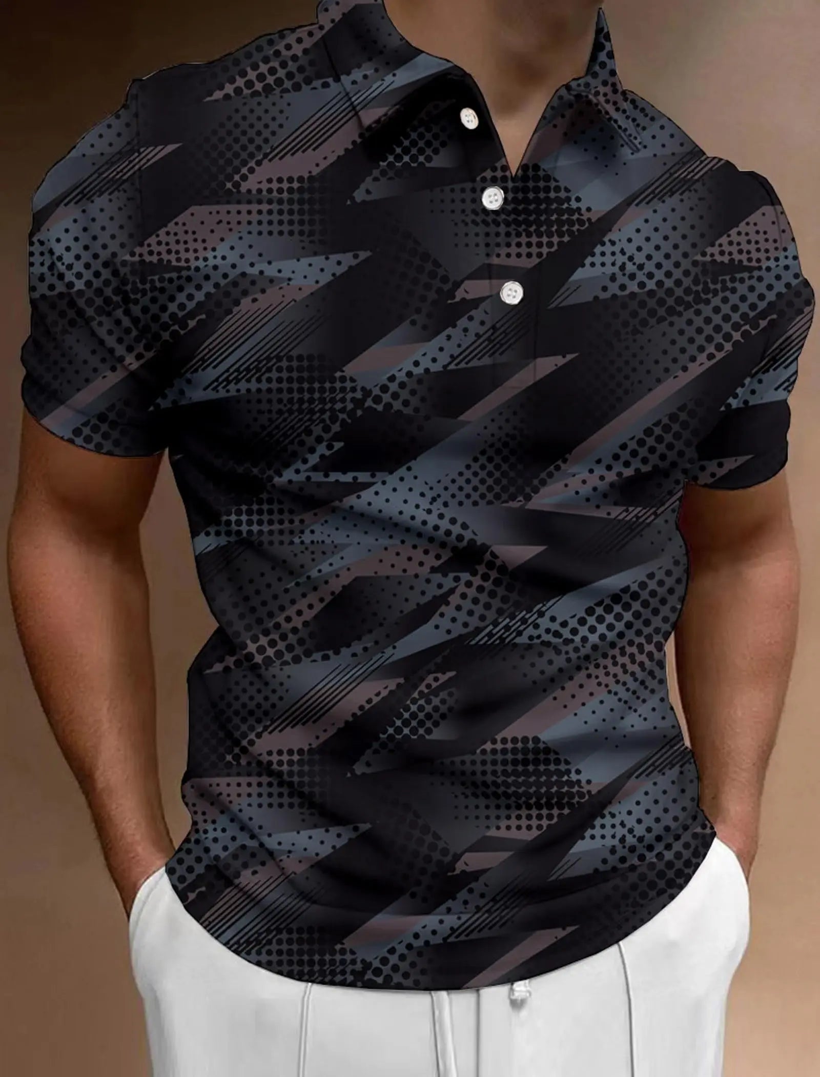 Men's Golf Shirt Hawaii Golf Polo Shirt Tennis Sports T-shirt Soft Breathable Elastic Fabric Short Sleeve