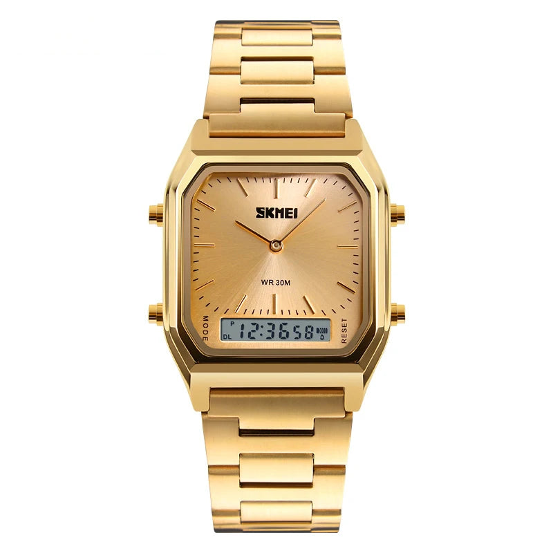SKMEI Fashion Digital Electronics Watches Dual Time Quartz Watch For Men Women Student 3Time Waterproof Chronograph Wristwatches