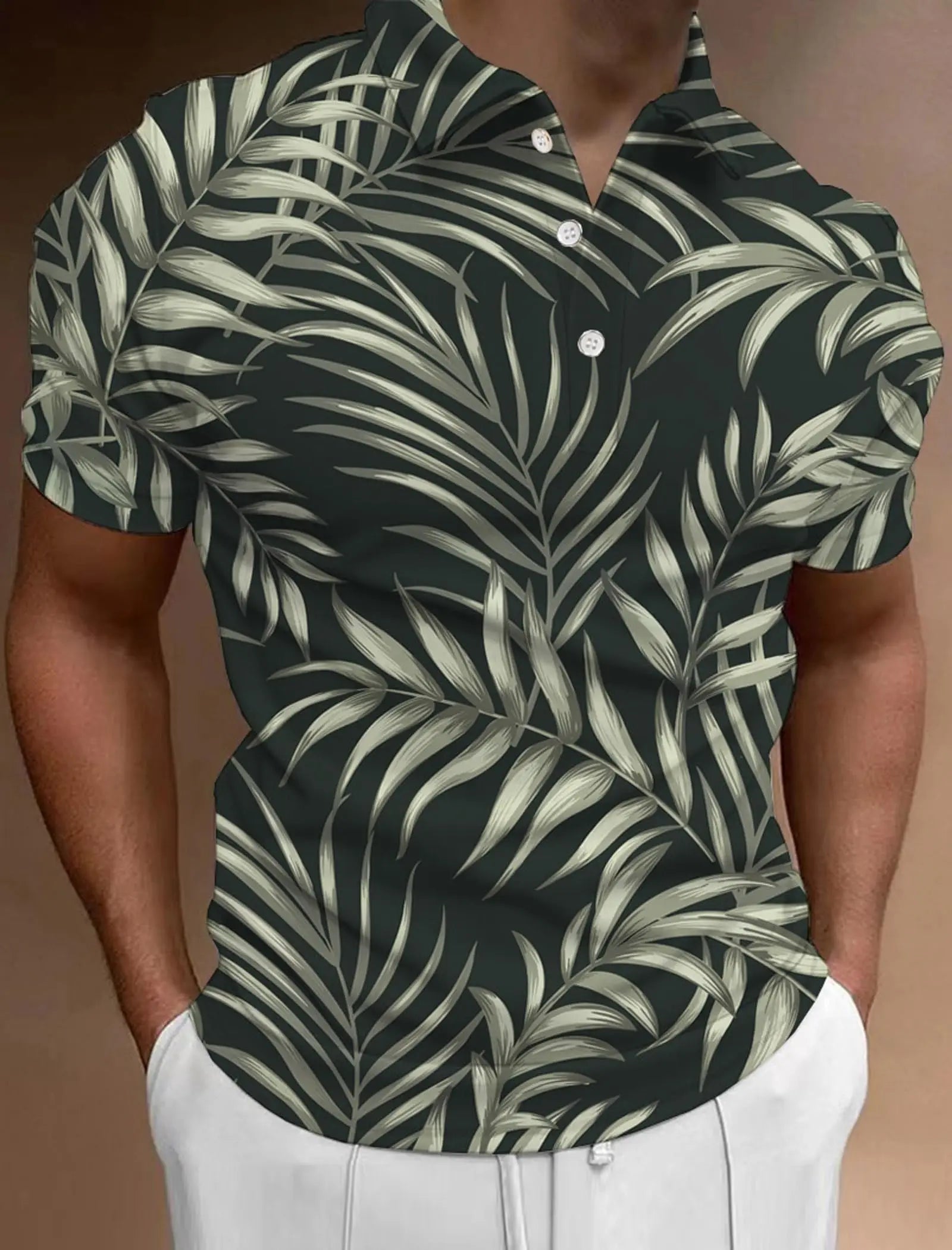 Men's Golf Shirt Hawaii Golf Polo Shirt Tennis Sports T-shirt Soft Breathable Elastic Fabric Short Sleeve