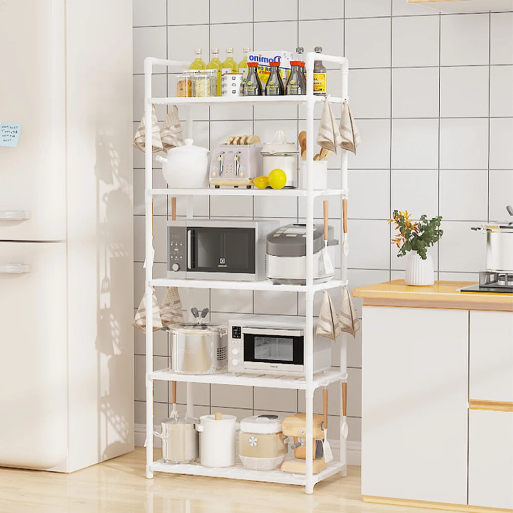 5 Tier Storage Shelves Heavy Duty Storage Shelf 66 Lbs Capacity Standing Shelf for Kitchen Pantry Closet Bathroom Laundry Garage