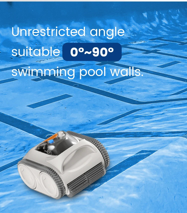 Pool Cleaner, Fully Automatic Cordless Robot, Fast Charging and Long Battery Life, IPX8 Waterproof and Safe Without Leakage.