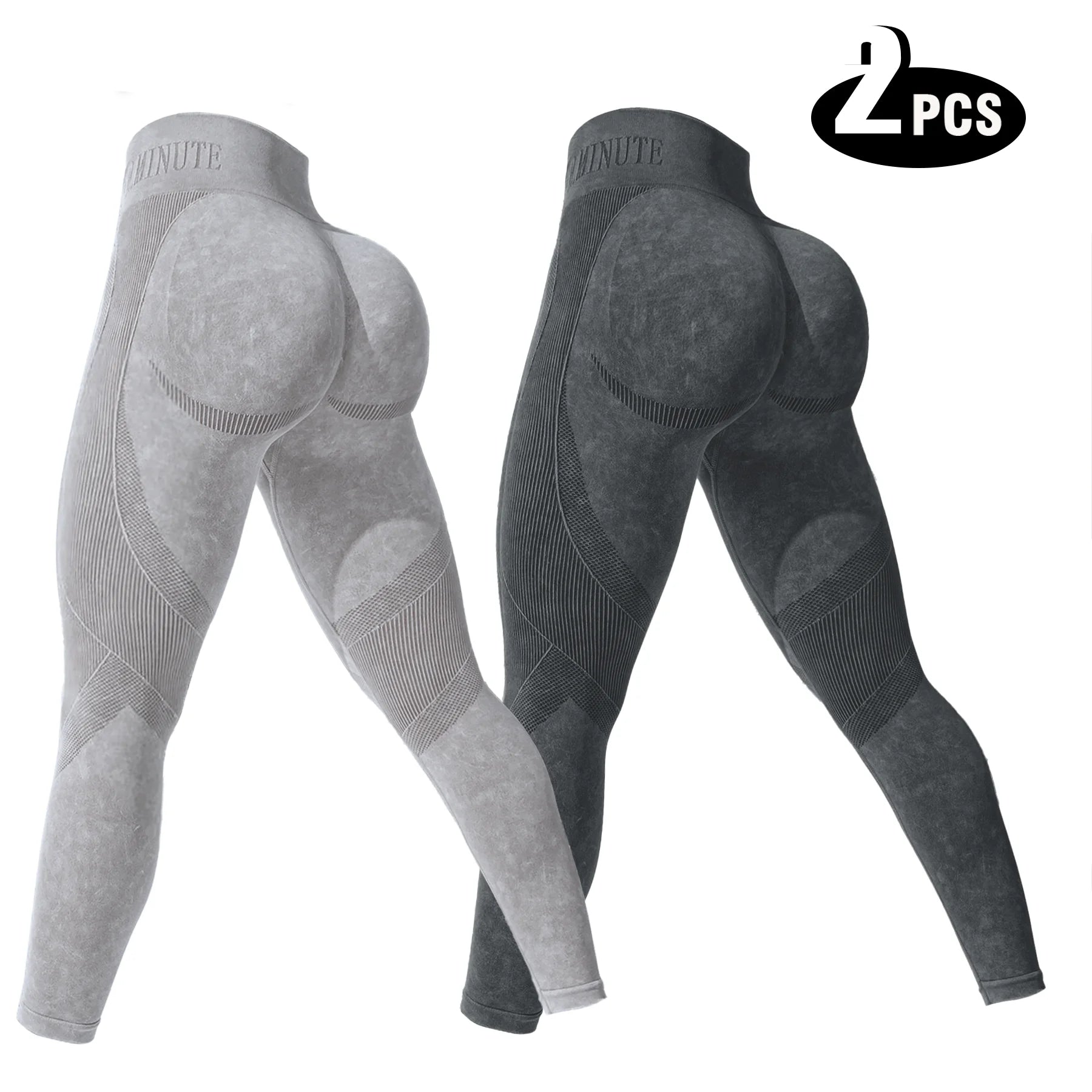 2 Pack Women’s High Waisted Seamless Yoga Leggings – Butt Lifting Tummy Control Workout Leggings, Breathable Stretch Gym Fitness Pants