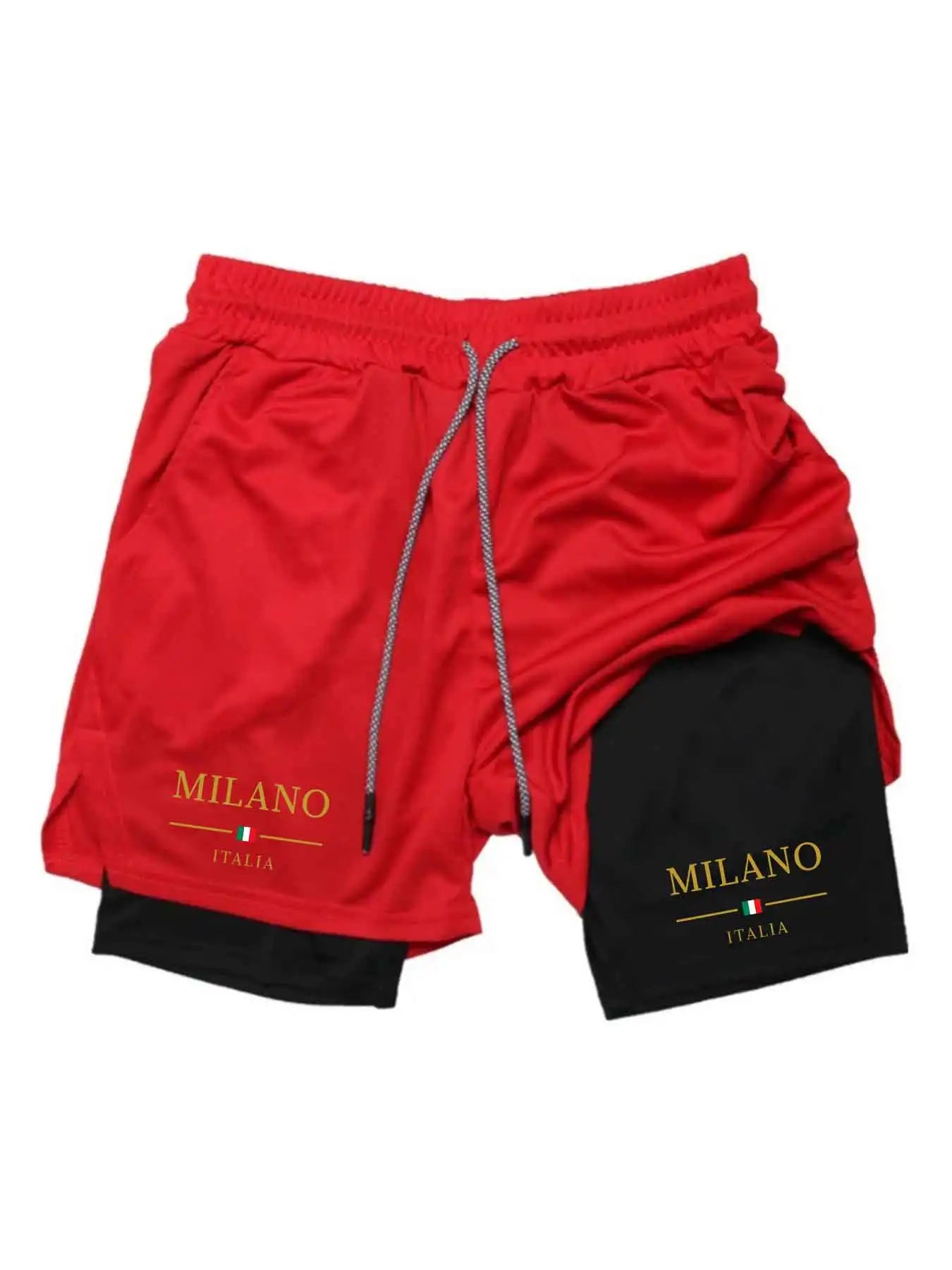 Men’s 2-in-1 Running Shorts 2026 – Double Layer Gym Workout Shorts with Compression Liner, Breathable Quick-Dry Fitness & Training Shorts