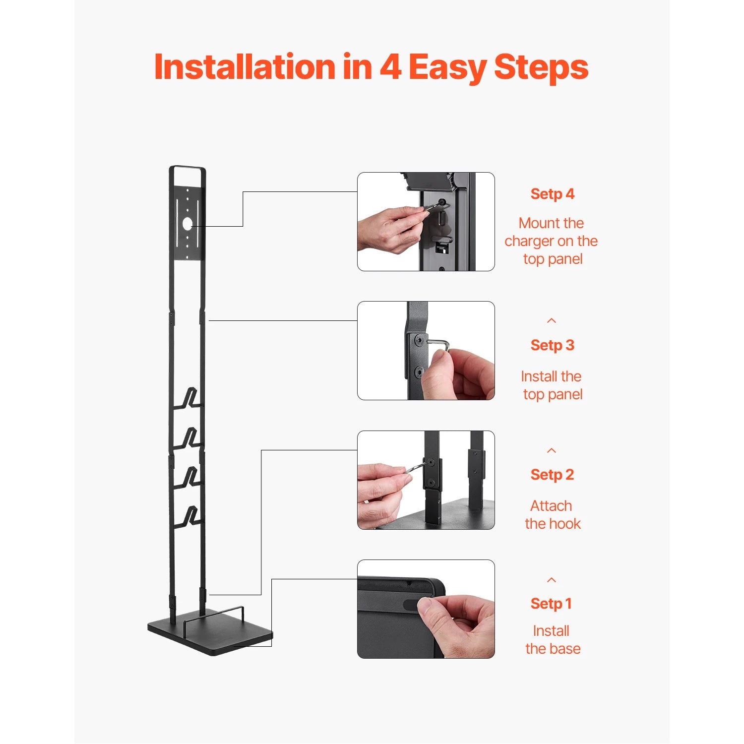 SucceBuy Vacuum Stand Compatible With Dyson Stable Holder with 4 Hooks for Dyson DC30/31/34/35/58/59/62/74 Cordless Upright