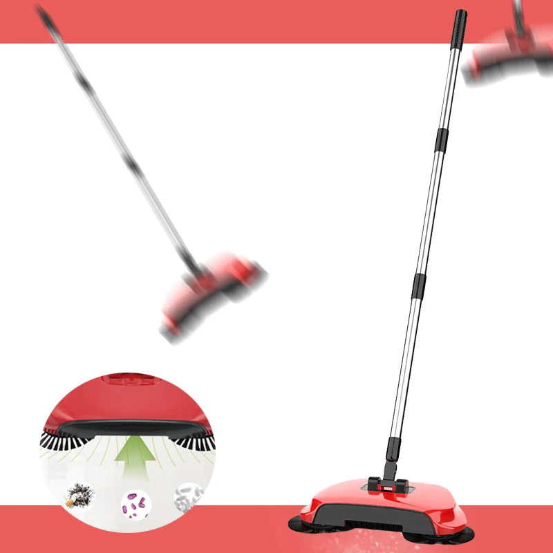 Hand Push Sweeper Mop Household Cleaning Bag Push Type Hand Push Broom Dustpan Handle Sweeper