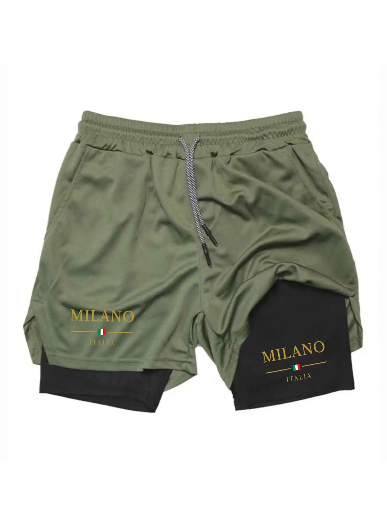 Men’s 2-in-1 Running Shorts 2026 – Double Layer Gym Workout Shorts with Compression Liner, Breathable Quick-Dry Fitness & Training Shorts