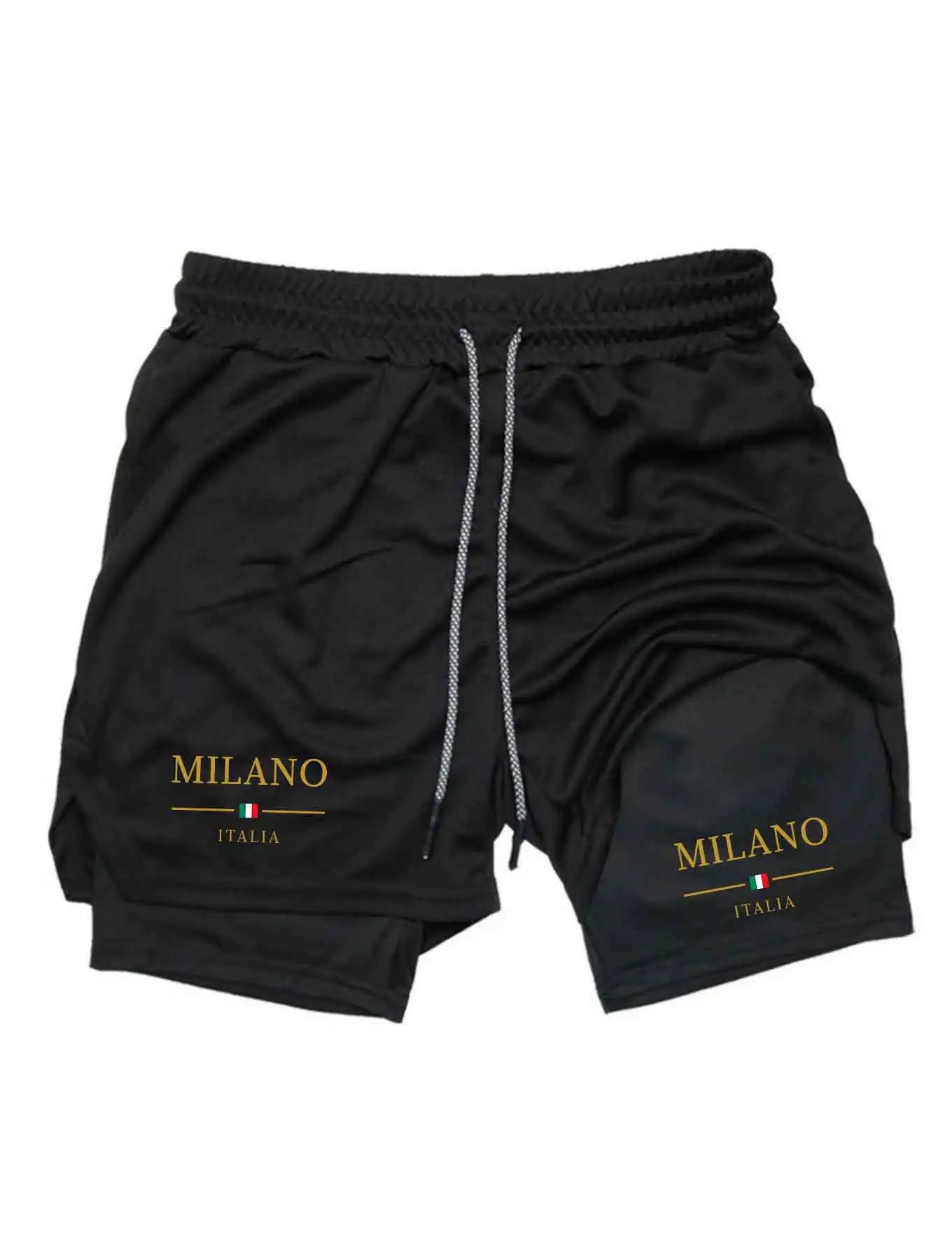 Men’s 2-in-1 Running Shorts 2026 – Double Layer Gym Workout Shorts with Compression Liner, Breathable Quick-Dry Fitness & Training Shorts