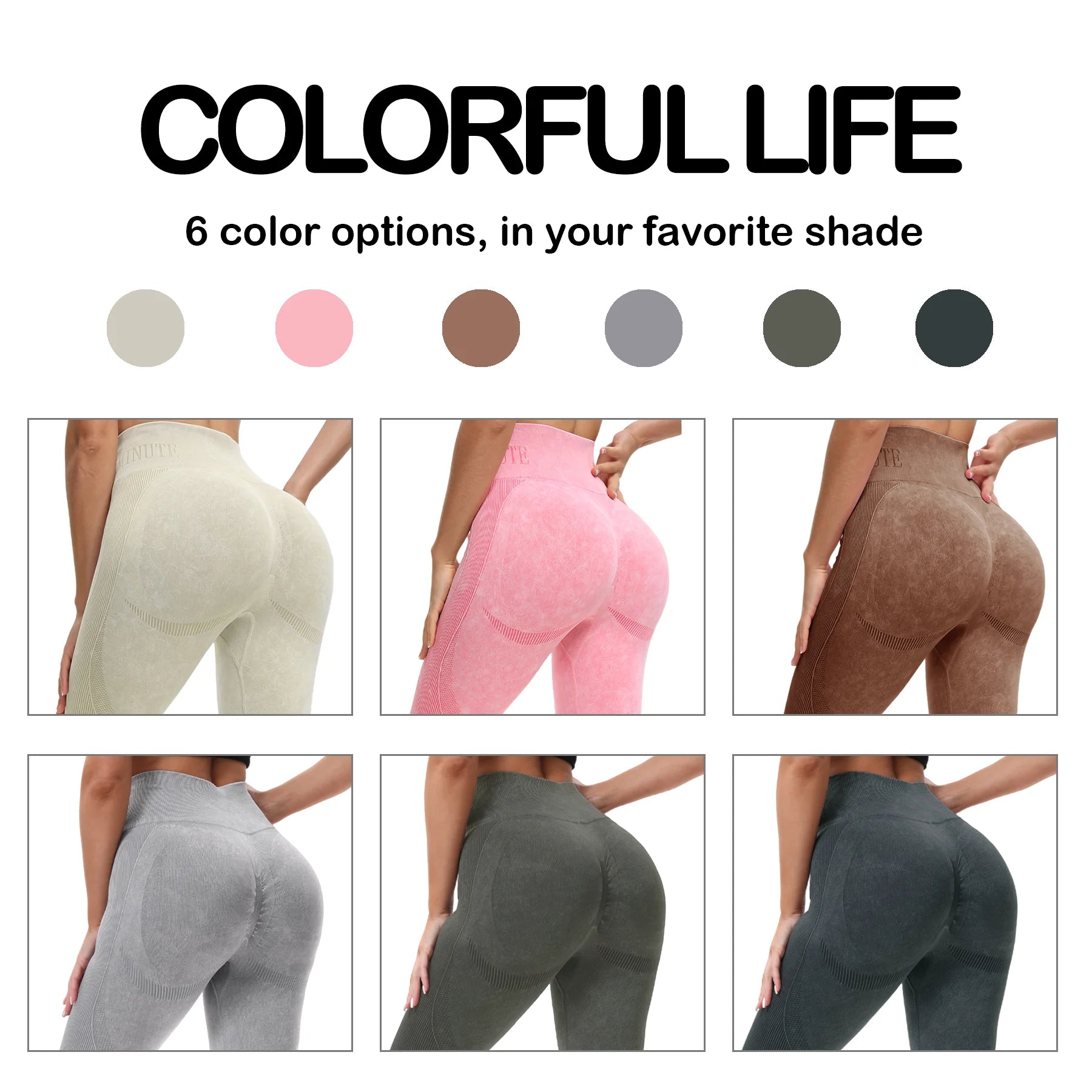 2 Pack Women’s High Waisted Seamless Yoga Leggings – Butt Lifting Tummy Control Workout Leggings, Breathable Stretch Gym Fitness Pants