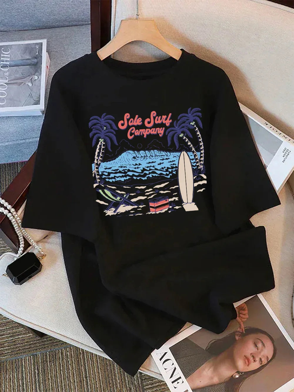 Women T-Shirt Cotton Summer The Cat That Always Wants To Sleep Pattern Prints T Shirt O-Neck Soft Loose Tops Basic Woman Clothes