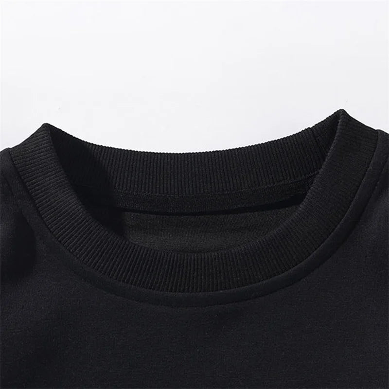 Men s Spring Autumn Loose Pullover Long Sleeve Crewneck Bear Embroidery Casual Sweatshirt